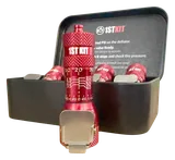 1STKIT Quick Connect Automatic Tire Deflators - Red, Set of 4 (6-44 PSI)