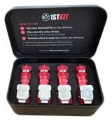1STKIT Quick Connect Automatic Tire Deflators - Red, Set of 4 (6-44 PSI) 3
